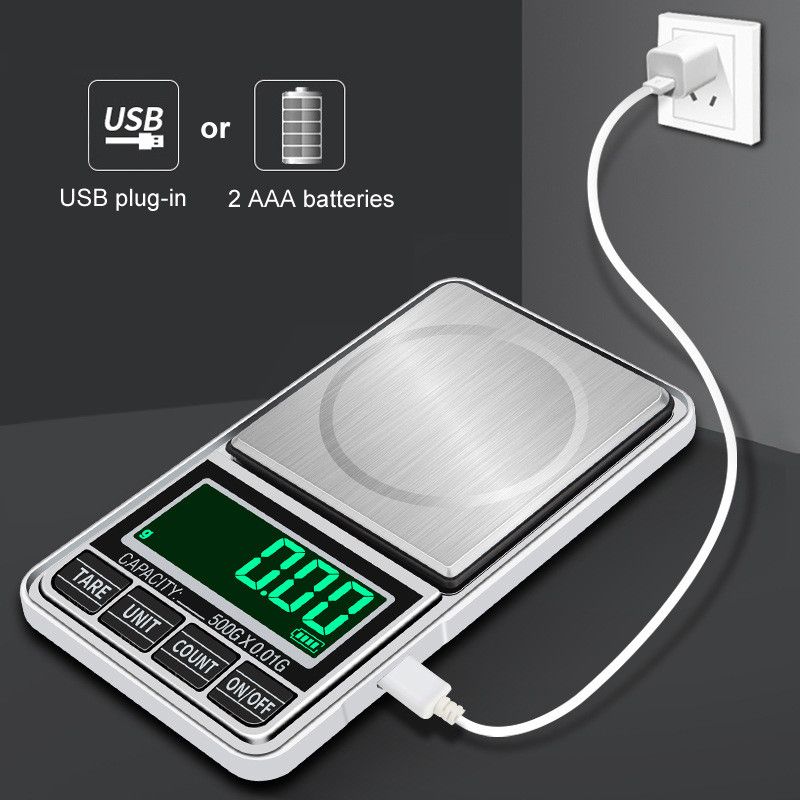 Pocketvåg Deluxe 300g/0.01g USB Kabel + Batteri ingår -