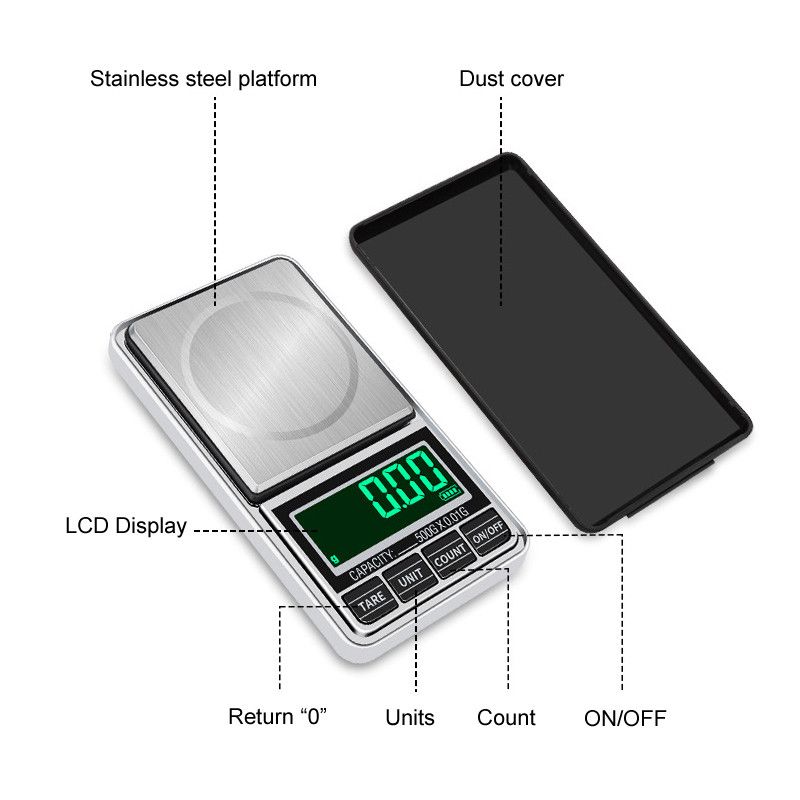 Pocketvåg Deluxe 300g/0.01g USB Kabel + Batteri ingår -