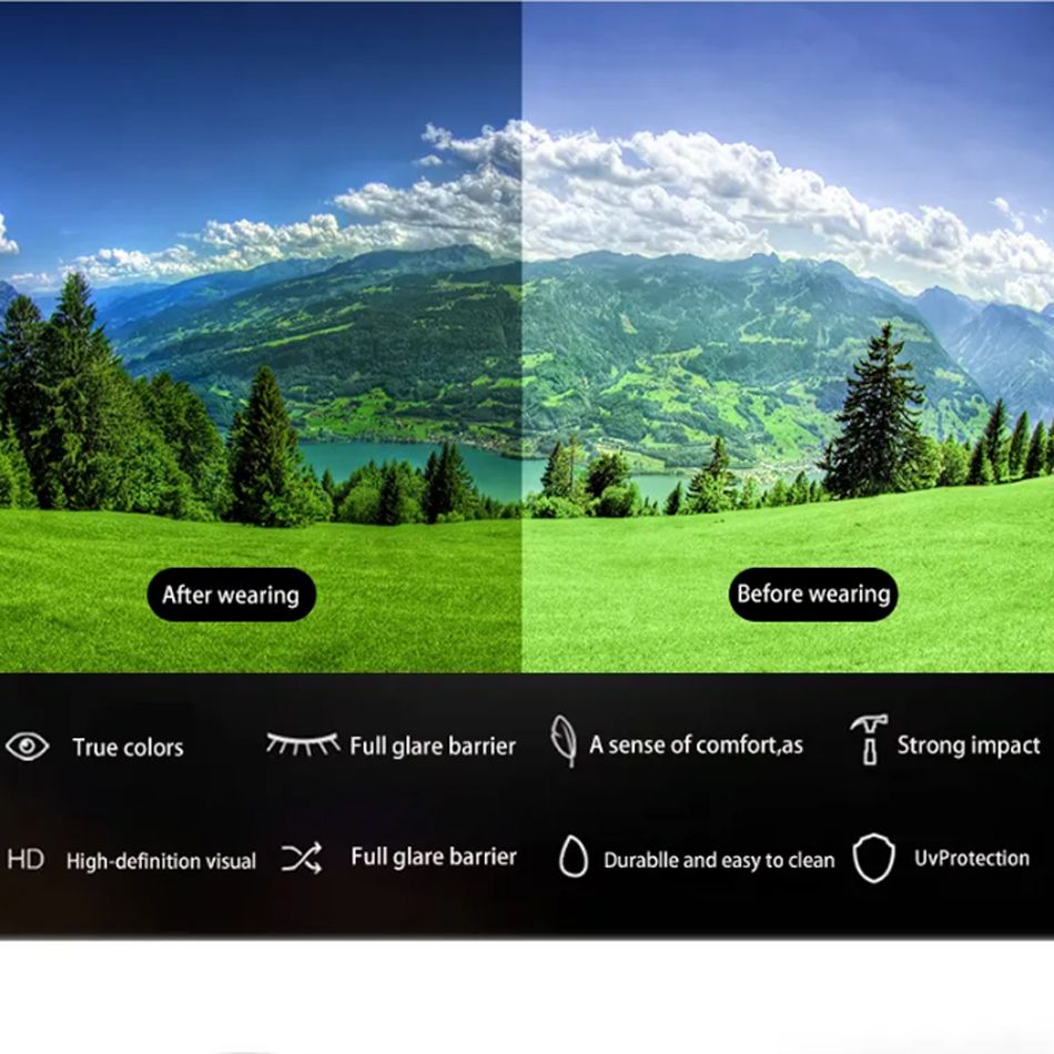 Clip on/Flip Up - Solglasögon - Polarized -  (2-3 Pack)