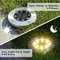Markspotlights - 8 LED - Solceller - (2-4 Pack)