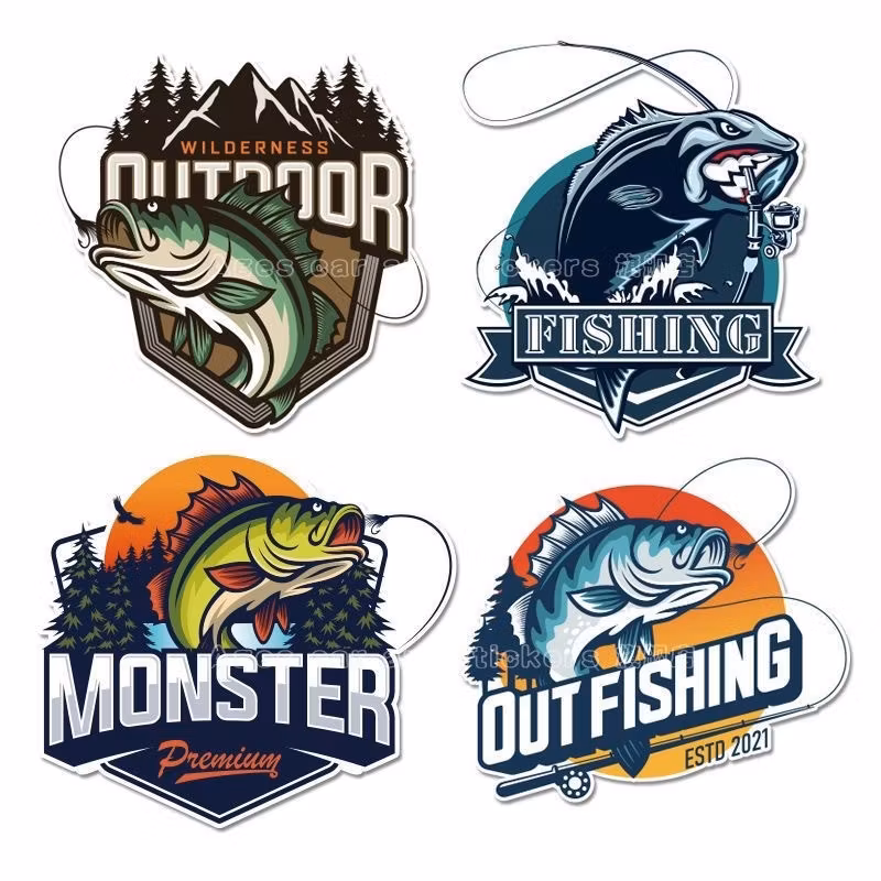 Flugfiske-Sportfiske dekaler - Klistermärken (50-60 st) - NYHET -