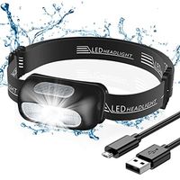 Pannlampa - USB - Rörelse Sensor - Svart -