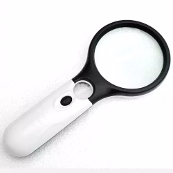 Förstoringsglas med LED-lampa 3X + 45X