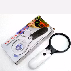 Förstoringsglas med LED-lampa 3X + 45X