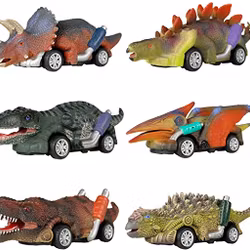 Dinosaurie Bilar Pull Back (3 - 6 Pack)