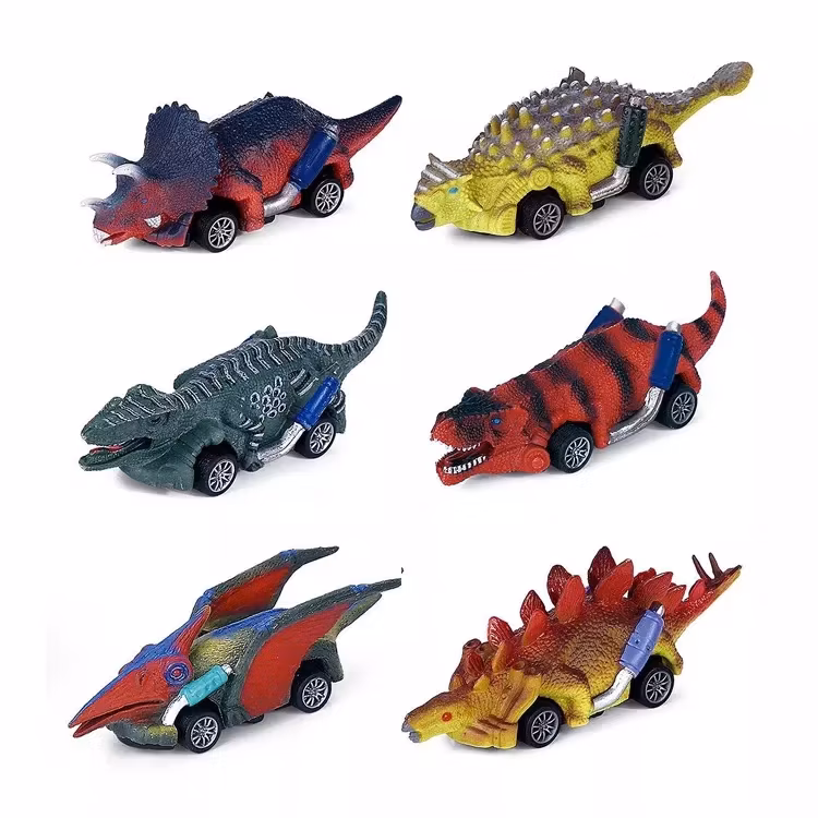 Dinosaurie Bilar Pull Back (3 - 6 Pack)