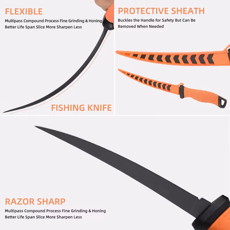 Fileknivar - Olika färger - 6 - 7 inch -