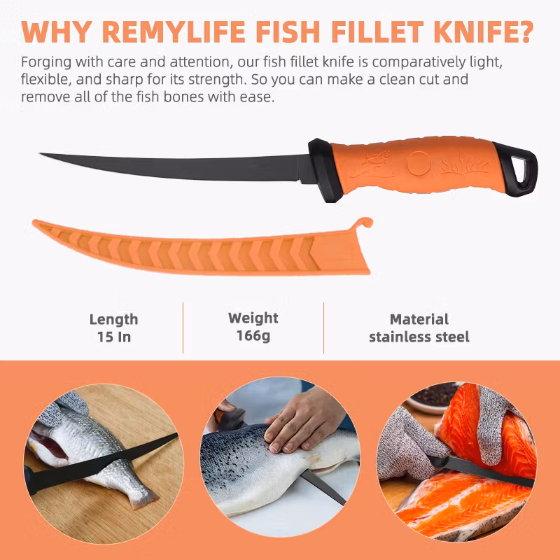 Fileknivar - Olika färger - 6 - 7 inch -