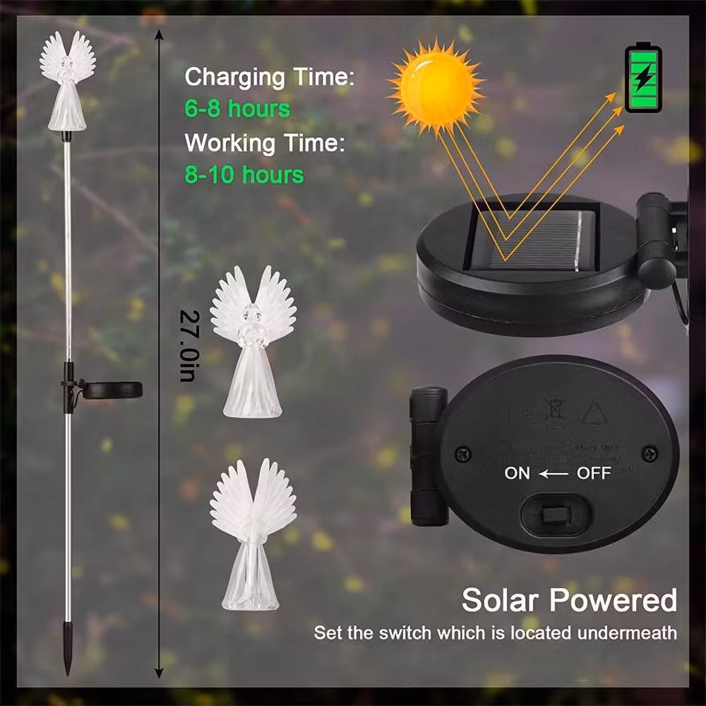 Änglar - Solcell - 80 cm - Olika Färger -