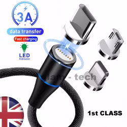 Mobil Laddare Magnetiska 3 in 1 USB-C - iPhone - Android