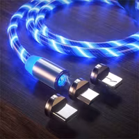 Mobil Laddare Magnetiska 3 in 1 Flash Kabel USB-C - iPhone - Android
