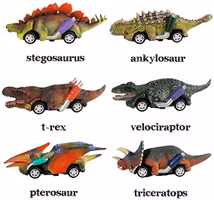 Dinosaurie Bilar Pull Back (3 st)