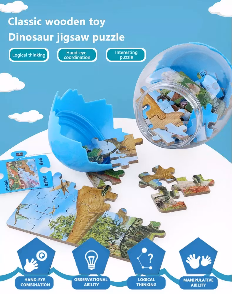 Dinosaurie - Pussel/Ägg -