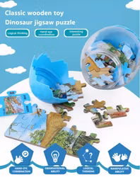 Dinosaurie - Pussel/Ägg -