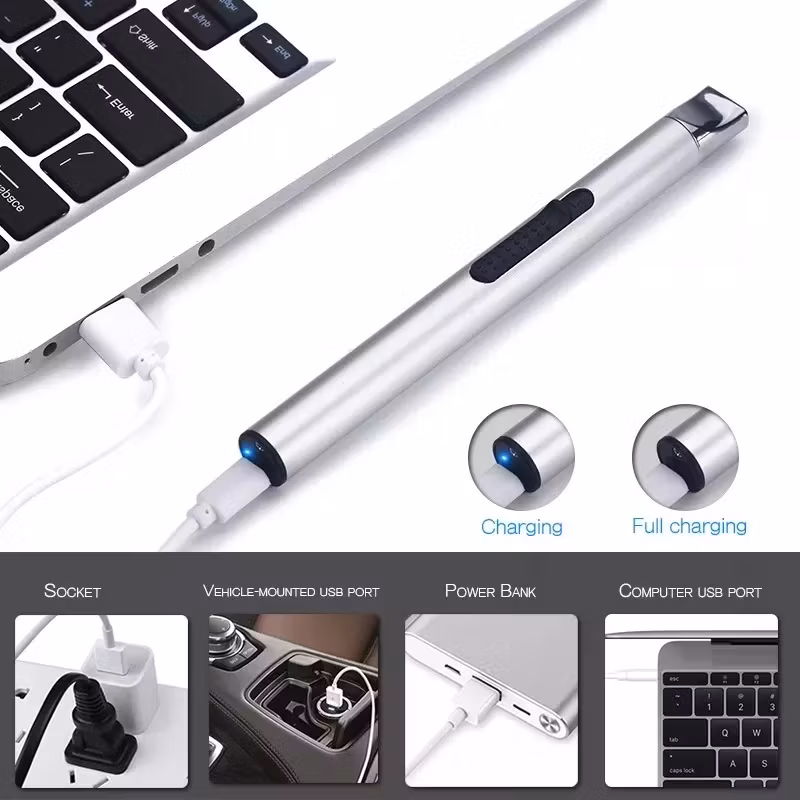 Tändare - USB - Silver -