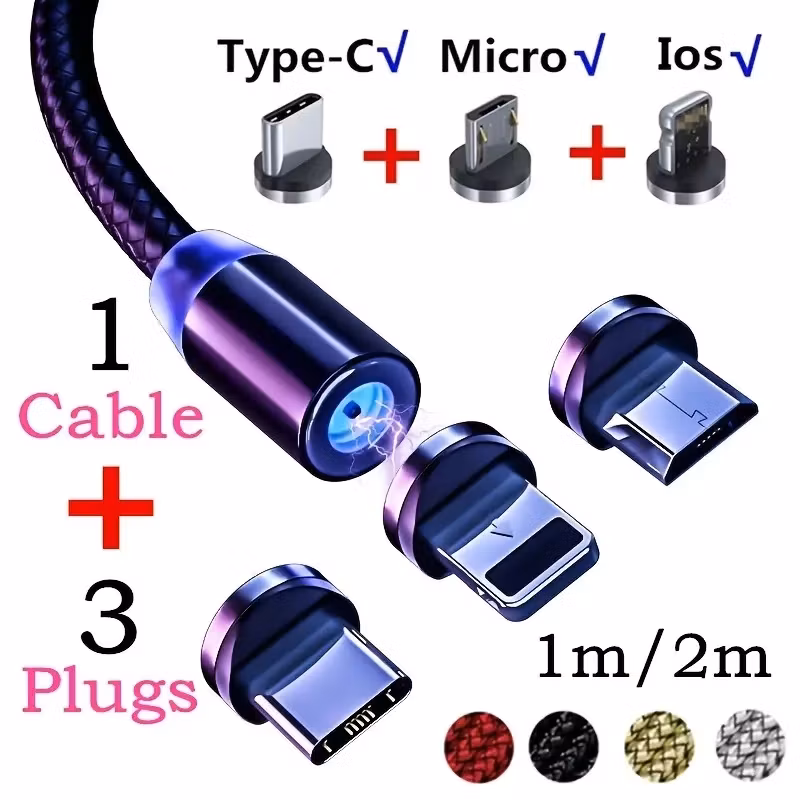 Mobil Laddare Magnetiska 3 in 1 USB-C - iPhone - Android