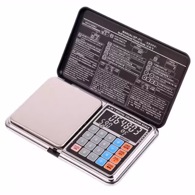 Pocketvåg Deluxe + Miniräknare 500g/0.01g