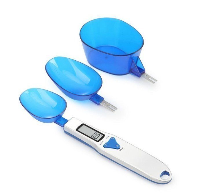 Skedvåg 3 in 1 - Måttvåg 500g/0.1g - Batteri ingår -