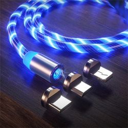 Mobil Laddare Magnetiska 3 in 1 Flash Kabel USB-C - iPhone - Android