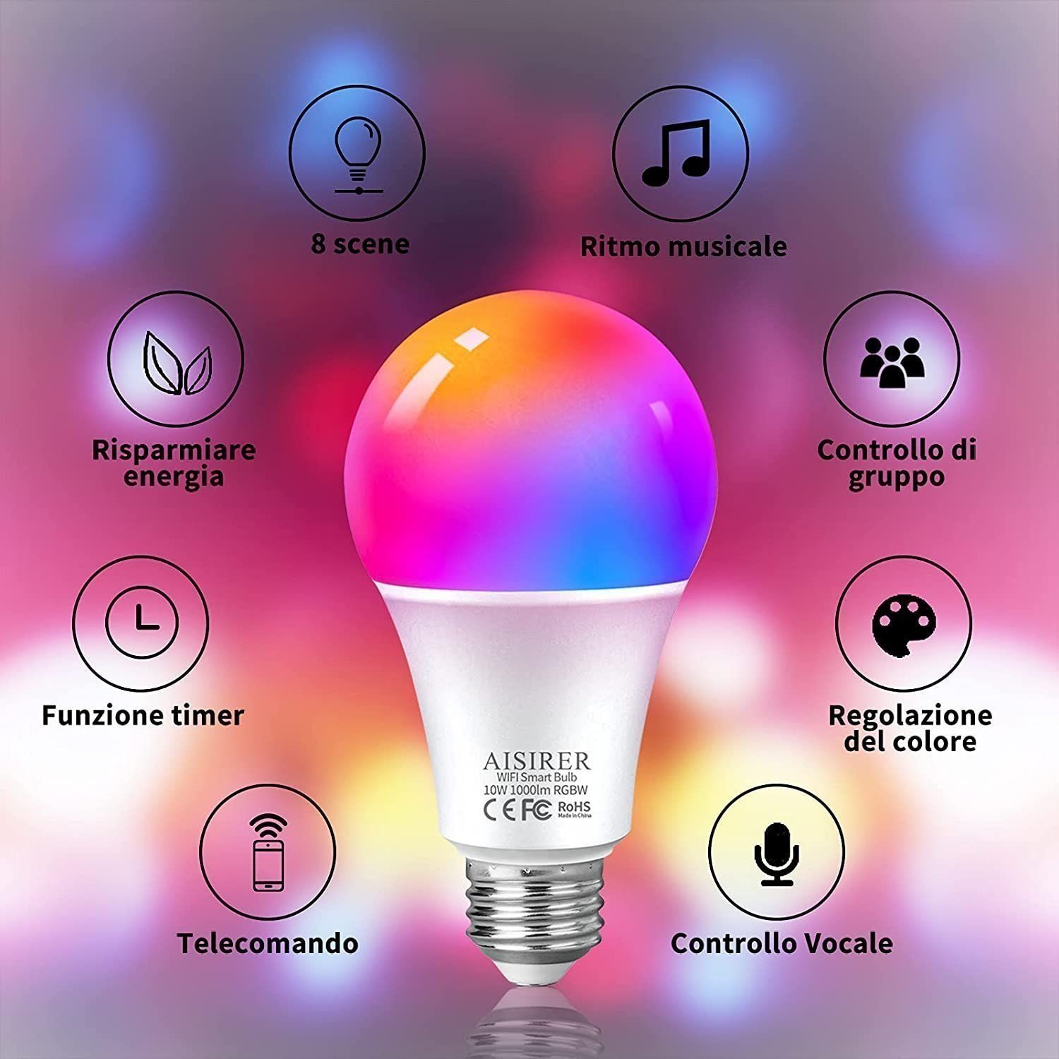 LED Smart Glödlampa 3 - Pack
