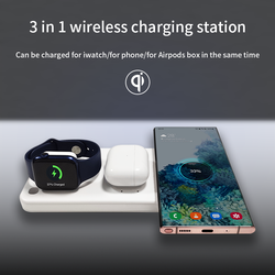 Snabb laddningsstation 3 i 1 trådlös laddare 18W