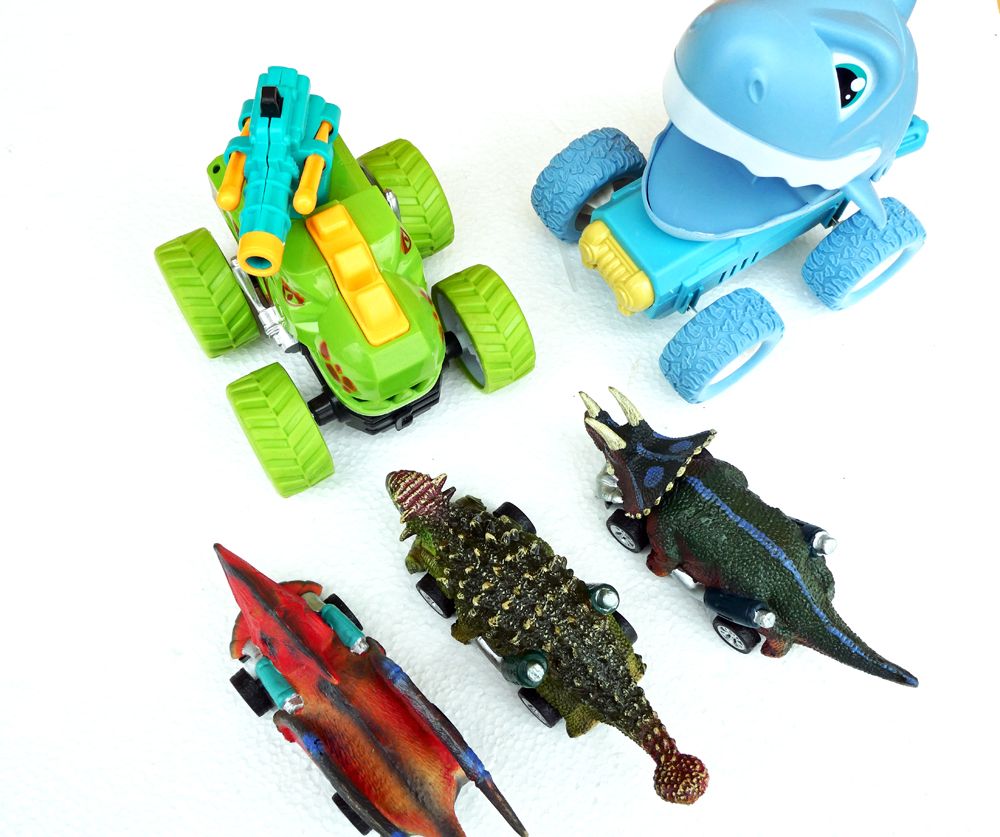 Dinosaurie Paket - Bilar - Pull Back - 5 st -