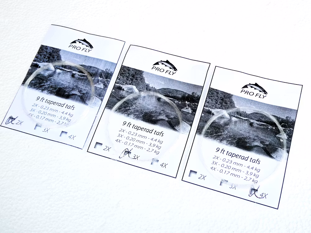 Pro Fly 9´ Taperade Tafsar (1-2 st Förpackning)
