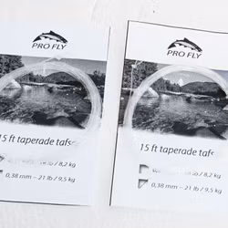 Pro Fly 15´ Taperade Lax tafsar 0.34 mm + 0.38 mm ( 2 st)