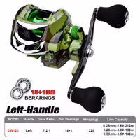 Spinnrulle - DW125L - 18 kullagrad -