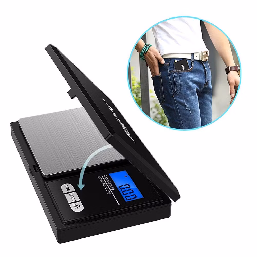 Pocketvåg Digital 200g/0.01g - Batteri ingår -