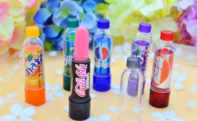 Läppbalsam i rolig flaskform