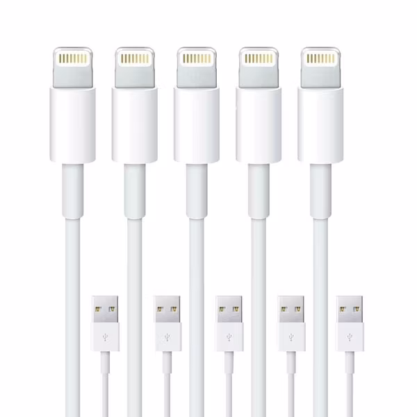 5-pack - Lightning laddare iPhone X/8/7/ 6S/ 6/ 5S/ 5C/ 5/