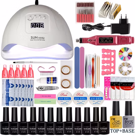 Startkit gelénaglar inkl, Elektrisk nagelfil - 54w LED/UV-Lampa