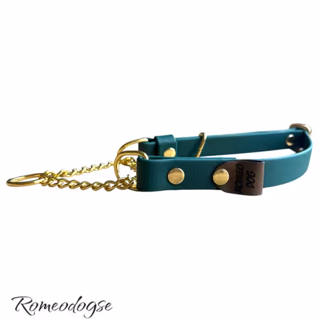 Hundhalsband Biothane kedja justerbart 16,19,25mm