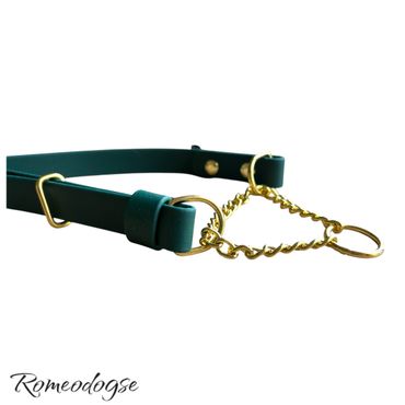 Hundhalsband Biothane kedja justerbart 16,19,25mm