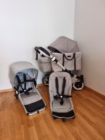 Bugaboo Donkey 2 Duo - Mineral Light Grey