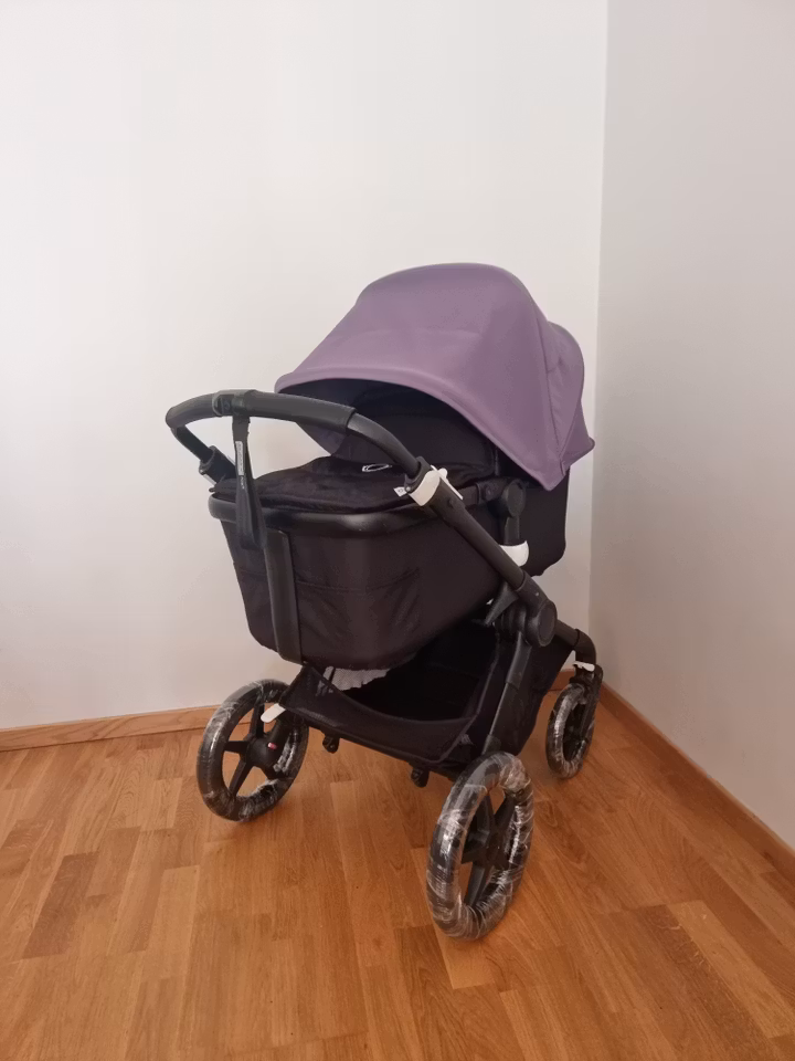 Bugaboo Fox 2/5 kombivogn - All Black/Astro Purple