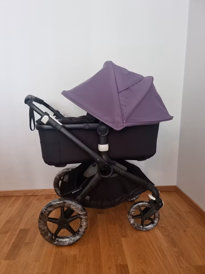 Bugaboo Fox 2/5 kombivogn - All Black/Astro Purple
