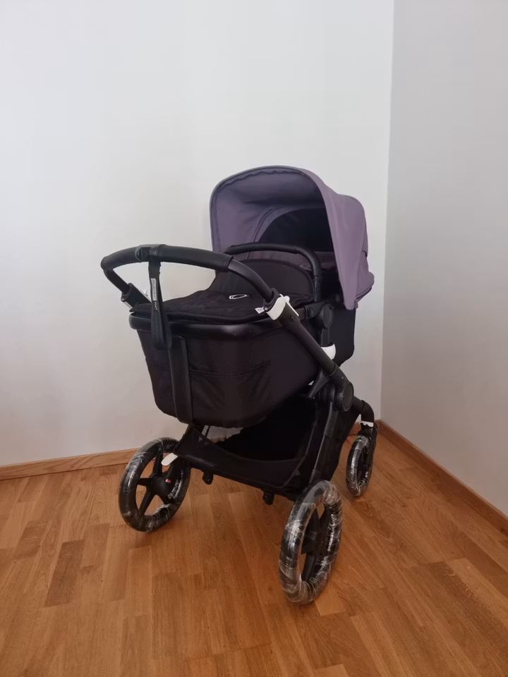 Bugaboo Fox 2/5 kombivogn - All Black/Astro Purple