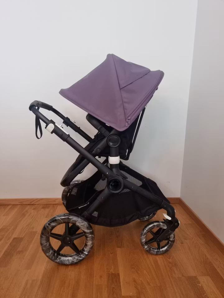 Bugaboo Fox 2/5 kombivogn - All Black/Astro Purple