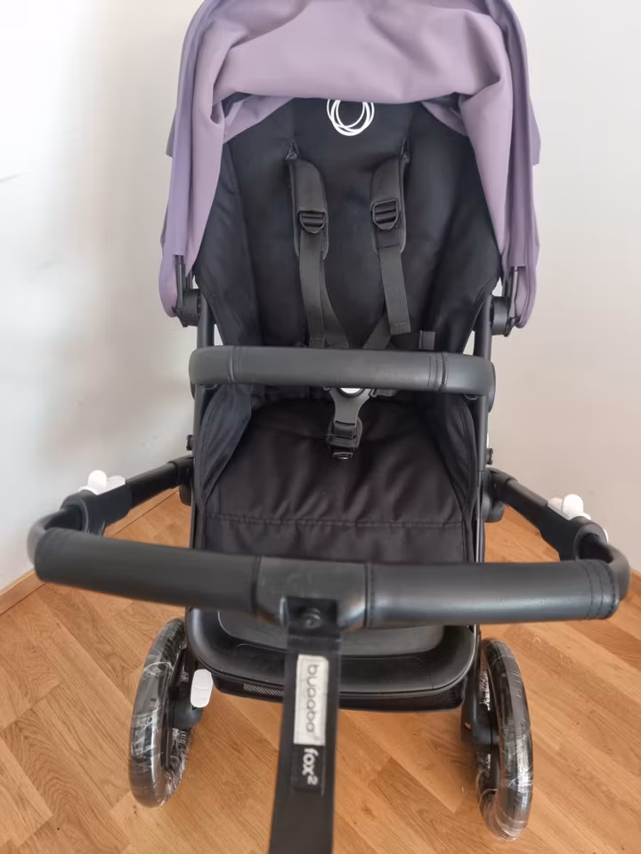 Bugaboo Fox 2/5 kombivogn - All Black/Astro Purple