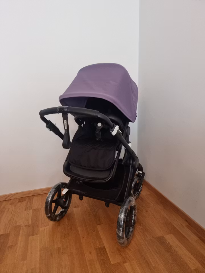 Bugaboo Fox 2/5 kombivogn - All Black/Astro Purple