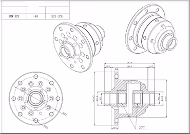 Tenaci BMW torsen differential 168 mm - E21; E30; E36