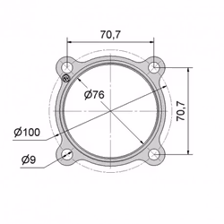 Packning GT30 GT35R Avgas ut 4-bult