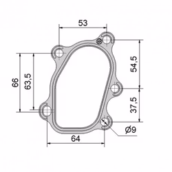 Packning avgas ut 5-bult T25/BB