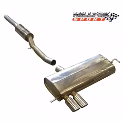 Kopia Audi S3 1,8T Milltek Sport Cat-Back 2x 76,2 special utblås - Non-Resonated (mindre-dämpad)