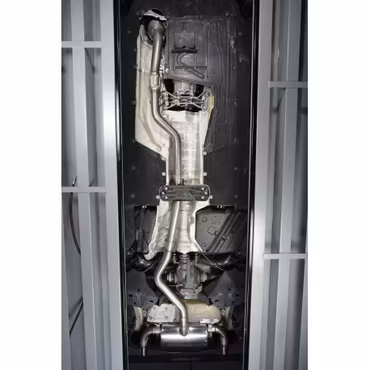 BMW M135i (ej X-drive) Milltek Sport Cat-Back 2x 90 svarta GT utblås - Non-Resonated (mindre-dämpad) utan avgasventiler