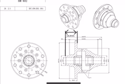 Tenaci torsen differential for E87/E90/E92 188L mm 54.4mm