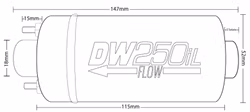 Deatschwerks DW250il in-line fuel pump