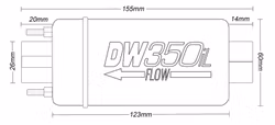 Deatschwerks DW350il in-line fuel pump